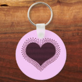 Porte-clés Chaîne cardiaque métallique, violet (Recto)