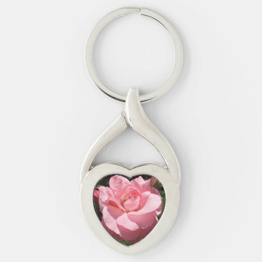 Porte-clés Chaîne Clé Coeur Rose (Devant)