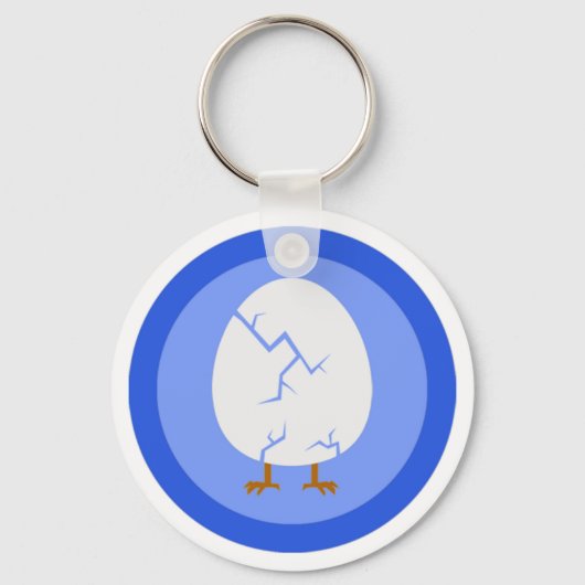 Porte-clés Chaîne clé d'oeuf fissuré (Recto)