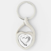 Porte-clés Chaîne-clé du coeur de la neige (Devant)