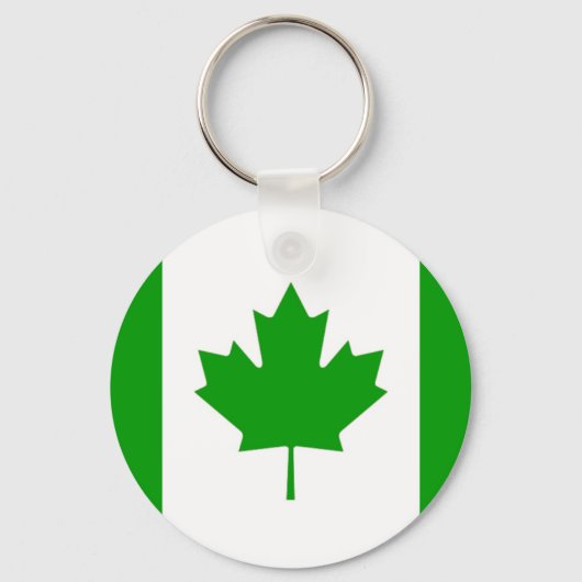 Porte-clés Chaîne clé verte Canada-drapeau (Recto)