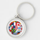 Porte-clés Chaîne de clés à thème Coupe du Monde (Devant)