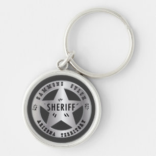 Porte-clés Chaîne de clés Badge de Shérif de Gammons Gulch