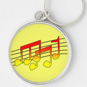 Porte-clés chaîne de clés notes de musique