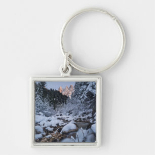 Porte-clés Chaîne de montagnes Geisler enneigée