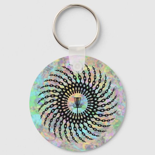 Porte-clés Chaînes de panier de golf sur disque (Recto)