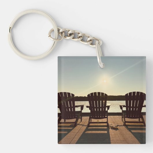 Porte-clés Chaises au bord du lac (Devant)