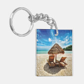 Porte-clés Chaises longues sur la plage coussin (Devant gauche)