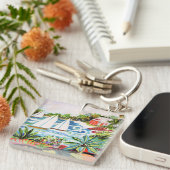 Porte-clés Chalet rouge de la Baie II (Devant Droit)