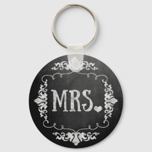 Porte-clés Chalkboard Mariage "Mme"