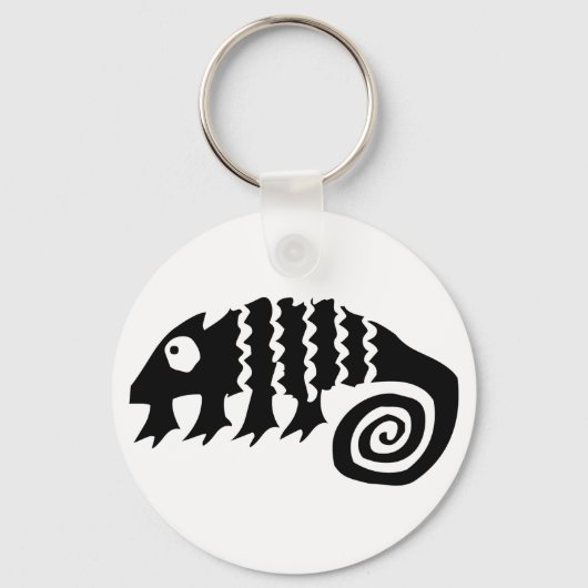 Porte-clés Chameleon, dessin africain (Recto)