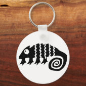 Porte-clés Chameleon, dessin africain (Recto)