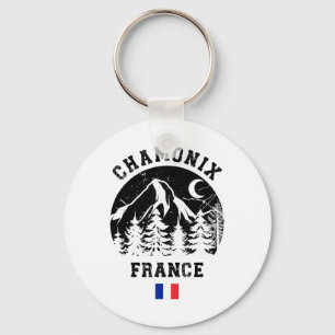 Porte-clés Chamonix France Alpes Station de ski alpin Camping