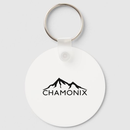 Porte-clés Chamonix France Ski (Recto)
