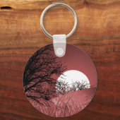 PORTE-CLÉS CHAMP COMPLET LUNE - ROUGE (Recto)