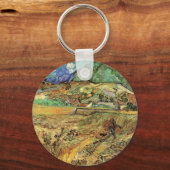 Porte-clés Champ de blé clos avec paysan de Vincent van Gogh (Recto)