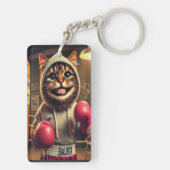 Porte-clés Champ de boxe ? - Chat avec gants de boxe (Dos)