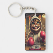 Porte-clés Champ de boxe ? - Chat avec gants de boxe (Devant)