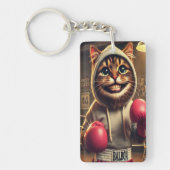 Porte-clés Champ de boxe ? - Chat avec gants de boxe (Devant)