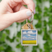 Porte-clés Champ de Canola & Nuages (main)