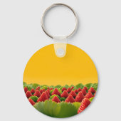 Porte-clés Champ de Fraises Rouge Vibrant (Verso)