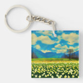 Porte-clés Champ de jonquilles - peinture (Devant)