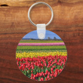 Porte-clés Champ de tulipe coloré (Recto)