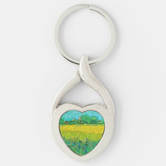 Porte-clés Champ de Van Gogh avec des iris près d'Arles (Devant)