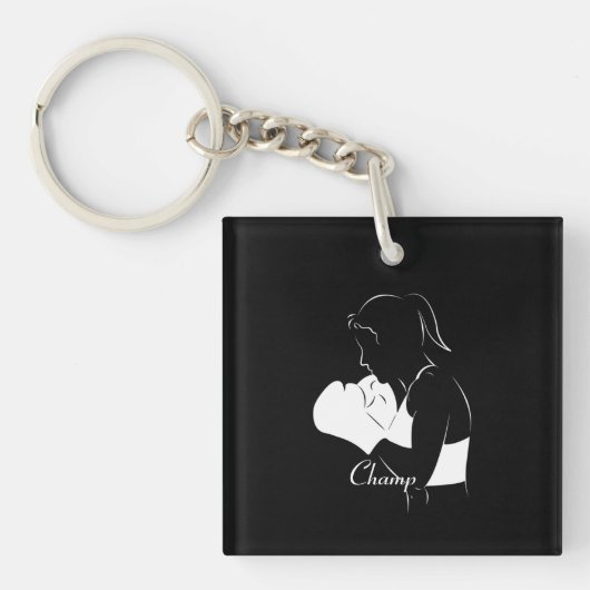 Porte-clés Champ Femme Boxer (Devant)