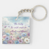 Porte-clés Champ fleur sauvage et devis (Dos)