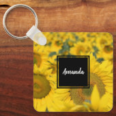 Porte-clés Champ jaune de tournesols photo (Recto)