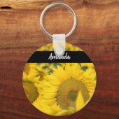 Porte-clés Champ jaune de tournesols photo (Recto)