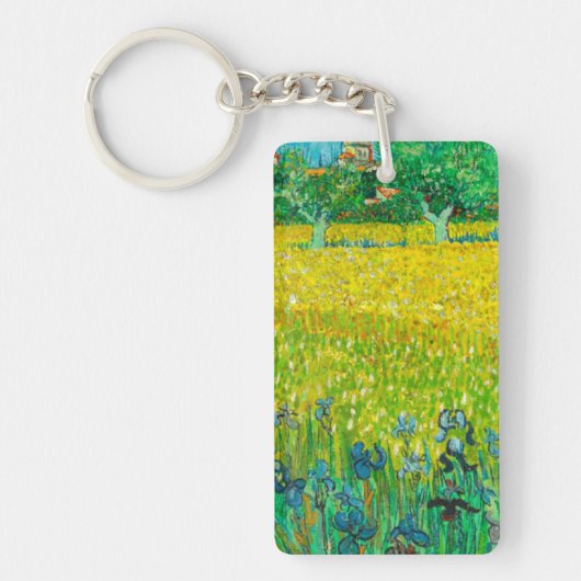 Porte-clés Champ Van Gogh avec Irises près d'Arles (Devant)