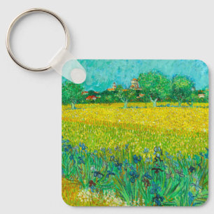 Porte-clés Champ Van Gogh avec Irises près d'Arles