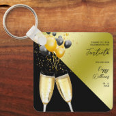 Porte-clés Champagne & Ballons 40e anniversaire (Recto)