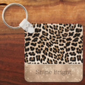 Porte-clés Champagne Glitz Crème Leopard (Recto)