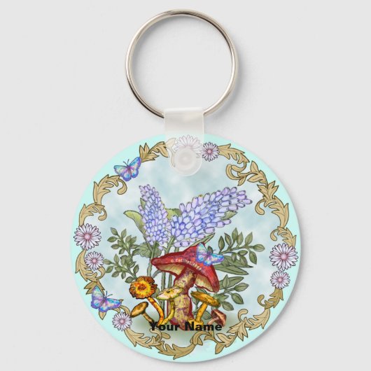Porte-clés Champignon Papillon (Recto)