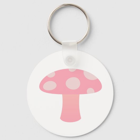 Porte-clés champignon rose (Recto)
