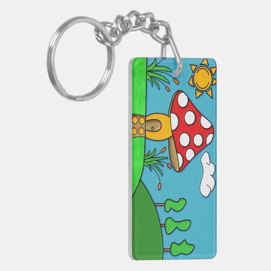 Porte-clés champignon rouge mignon (Devant gauche)