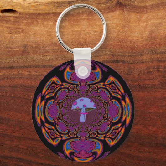 Porte-clés Champignons bleus #12 (Recto)