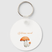 Porte-clés Champignons d'automne, escargots et branches jaune (Verso)