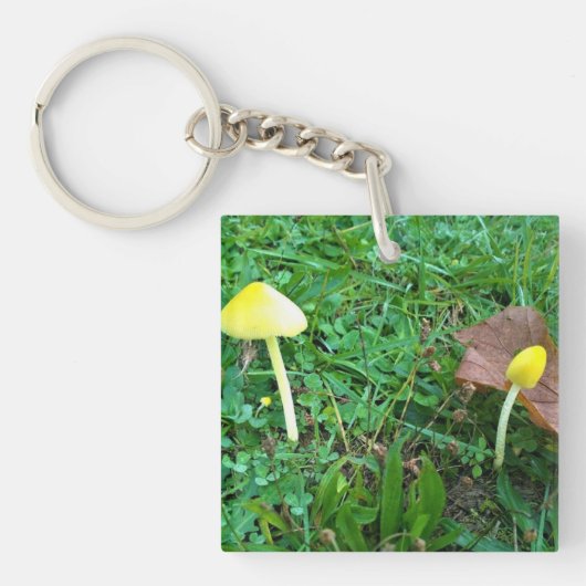 Porte-clés Champignons jaunes minuscules (Devant)