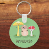 Porte-clés Champignons mignons et tabourets dessin animé (Recto)