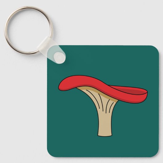 Porte-clés Champignons rouges caricaturés (Recto)