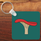 Porte-clés Champignons rouges caricaturés (Recto)