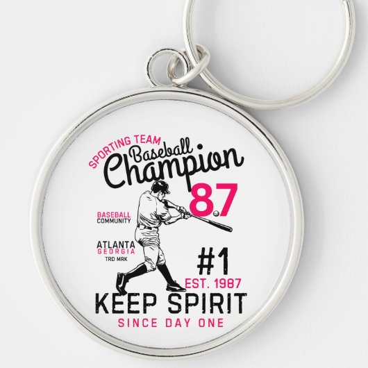 Porte-clés Champion de baseball (Devant)