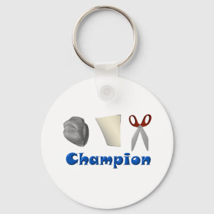 Porte-clés Champion de papier de ciseaux de roche