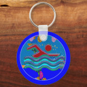 PORTE-CLÉS CHAMPION DE PISCINE : ESPRITS COOL EN TEMPS CHAUDS (Recto)