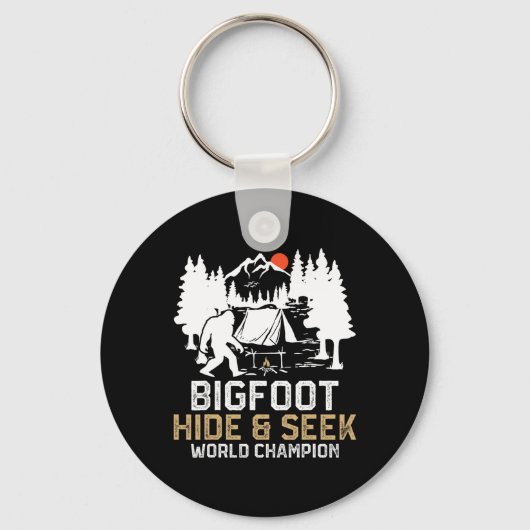 Porte-clés Champion du Monde de Cache-Cache de Bigfoot Drôle (Recto)