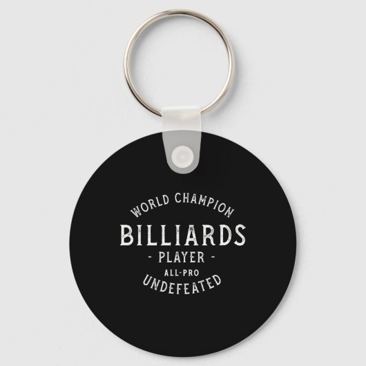 Porte-clés Champion du Monde Rétro Billard (Recto)